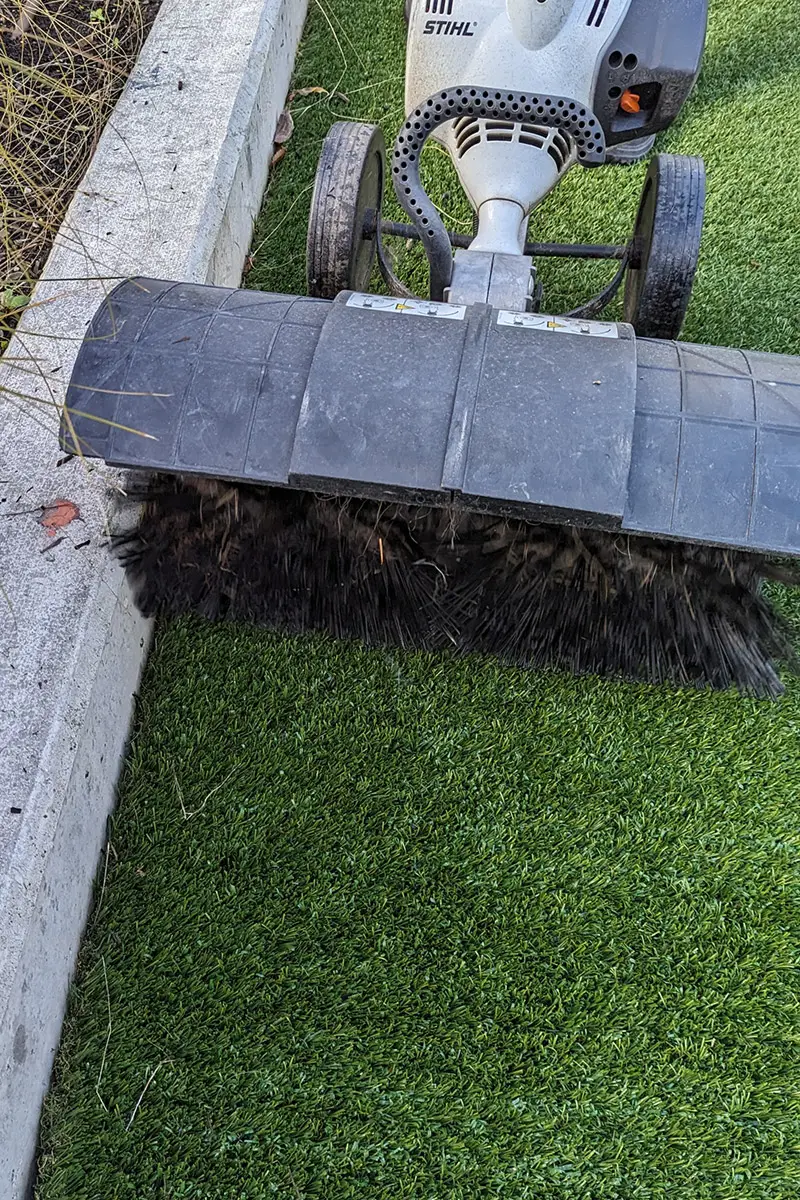 synthetic lawn maintenance